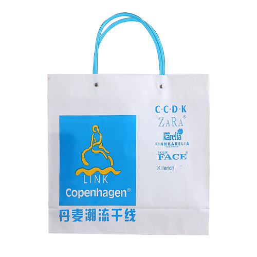 藍色購物手提PO膠袋定做